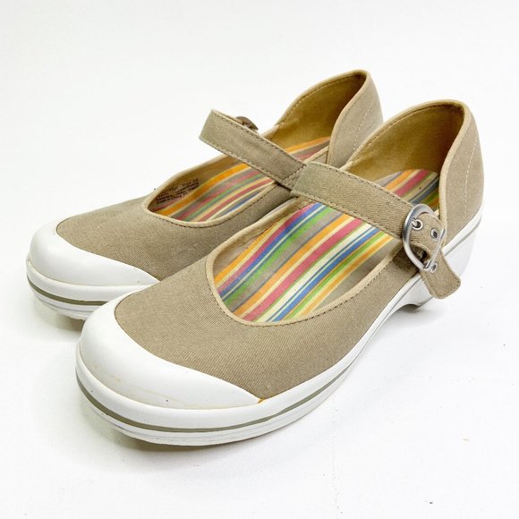 dansko canvas mary janes